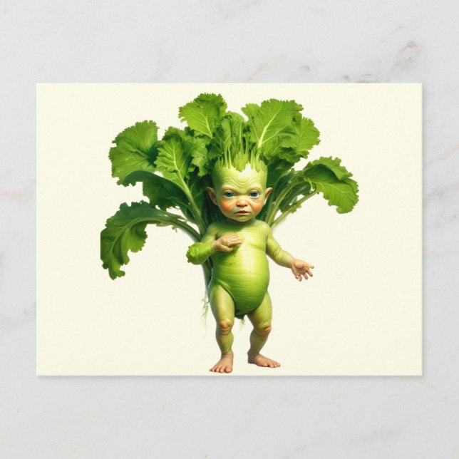 Weird Vegetable Baby  Postcard (Front)