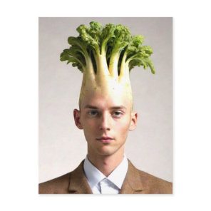 Weird Vegetable Dude Postcard