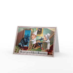 Weird Victorian Christmas Card