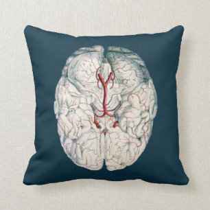 Weird Vintage Brain Decorative Throw Pillow