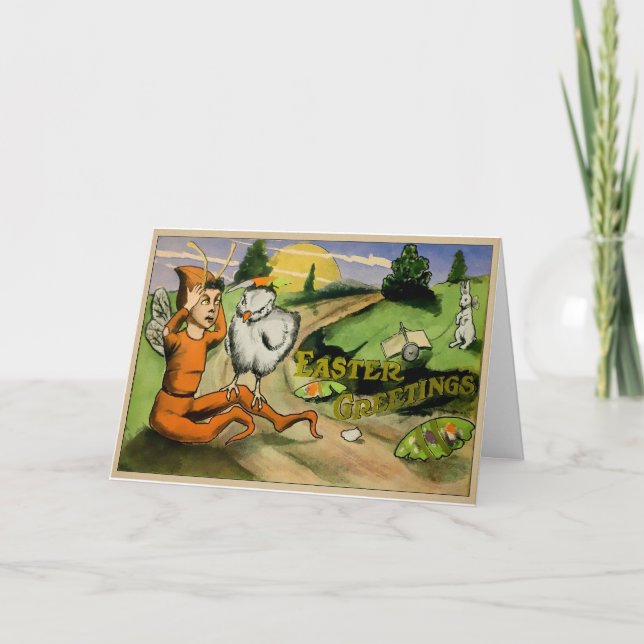 Weird Vintage Easter Card (Front)