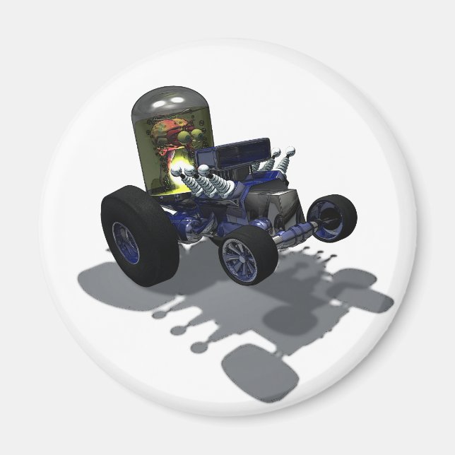 Weird Wheels Mad Brain Magnet (Front)