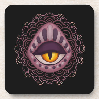 Weird Whimsical Spooky Eye Beverage Coaster
