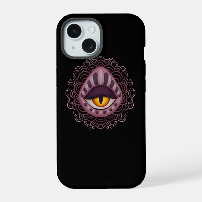 Weird Whimsical Spooky Eye Iphone Case (Back)