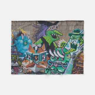 Weird Wicked Wild Witch Graffiti Fleece Blanket