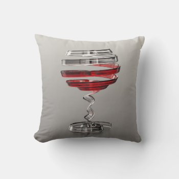 Weird Wine Glass Throw Pillow by FantasyPillows at Zazzle