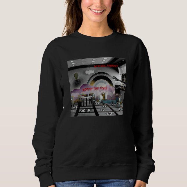 Weirdcore Aesthetic Dreamcore Creepy Shadow & Eyes Sweatshirt (Front)