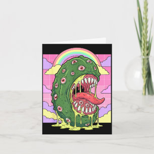 Weirdcore aesthetic kawaii pickle eyeballs  card