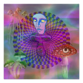 Mushroom Weirdcore Dreamcore Eye Girl | Art Board Print