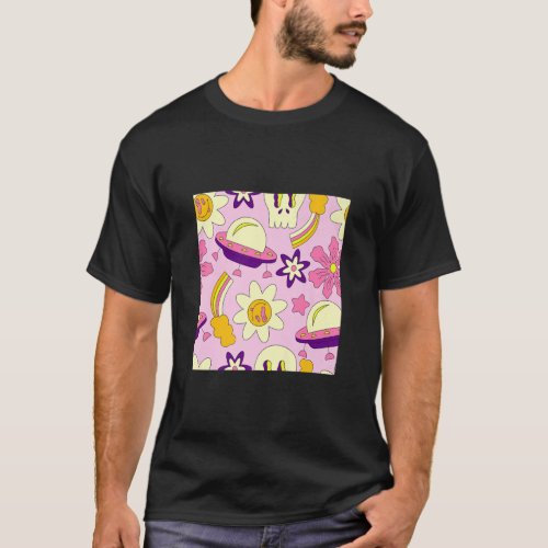 Weirdcore Kidcore Aesthetic Trippy Smile Happy Fac T_Shirt