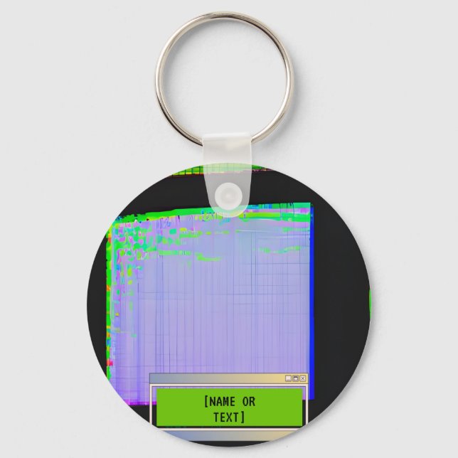 Weirdcore Oddcore nostalgic PC screen  Keychain (Front)