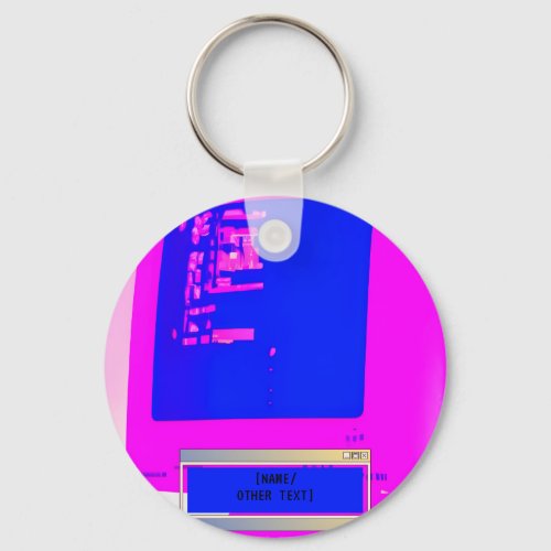 Weirdcore Old PC psychedelic  Keychain