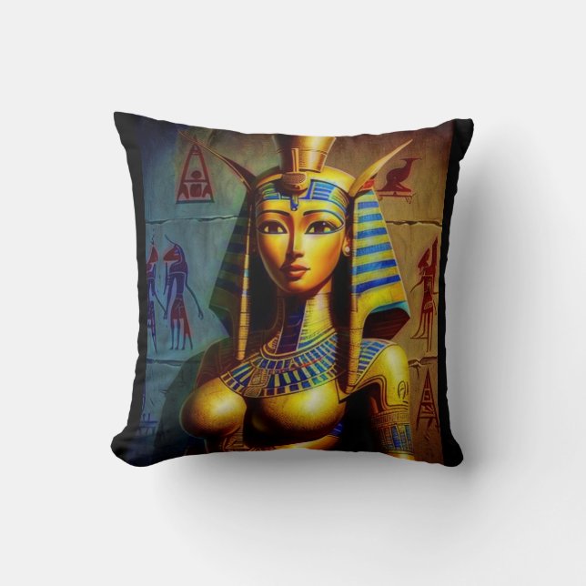 WeirdEgypt 4 Throw Pillow (Front)