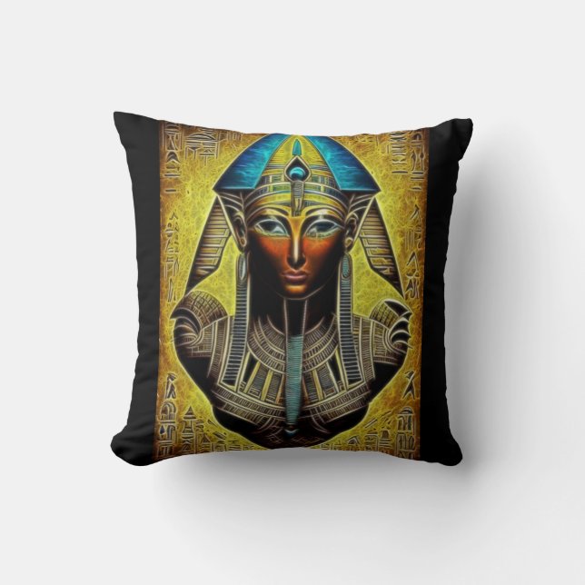WeirdEgypt 9 Throw Pillow (Front)