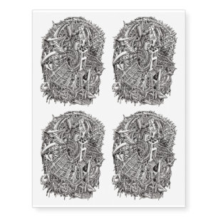 Weirdhead, by Brian Benson Temporary Tattoos