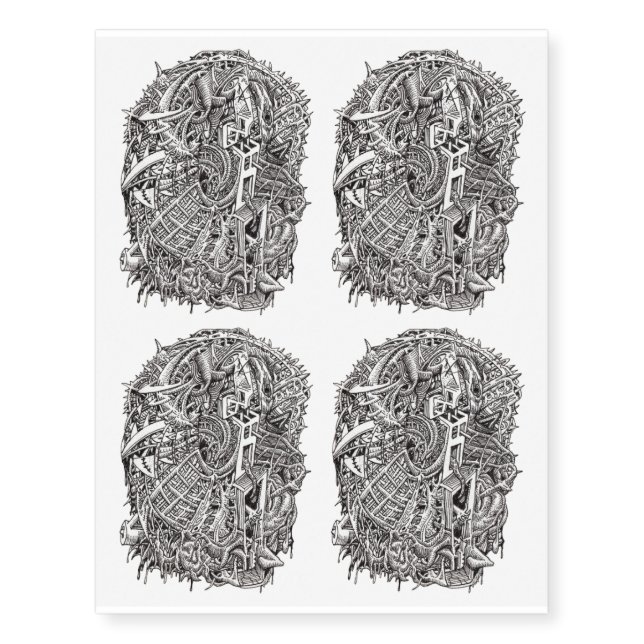 Weirdhead, by Brian Benson Temporary Tattoos (Front)