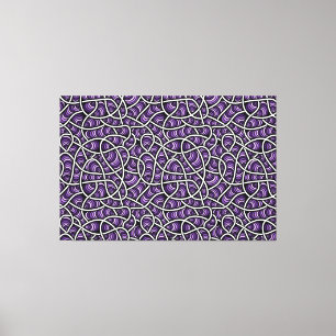 Weirdly Zen Stretched Canvas Print Purple Abstract