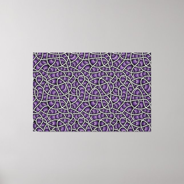 Weirdly Zen Stretched Canvas Print Purple Abstract (Front)