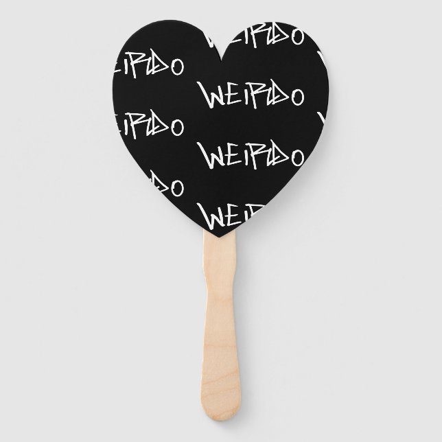 Weirdo Punk Style Weird Emo Goth Heavy Metal Hand Fan (Front)