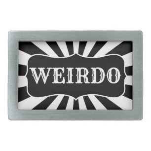 Weirdo Retro Circus Inspired Sign Belt Buckle