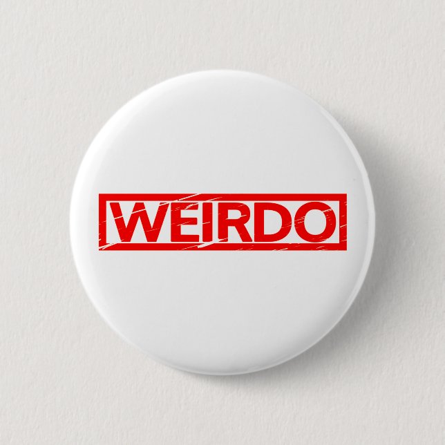 Weirdo Stamp Pinback Button (Front)