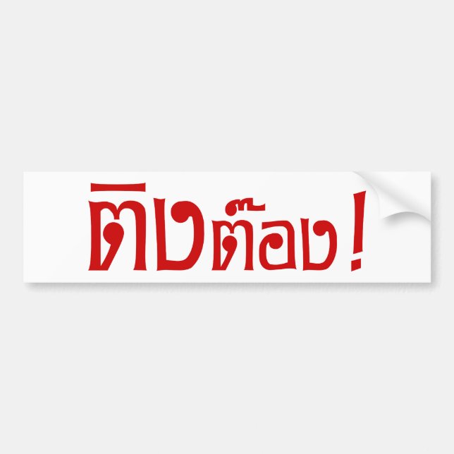 Weirdo! ☆ Ting Tong in Thai Language Script ☆ Bumper Sticker (Front)