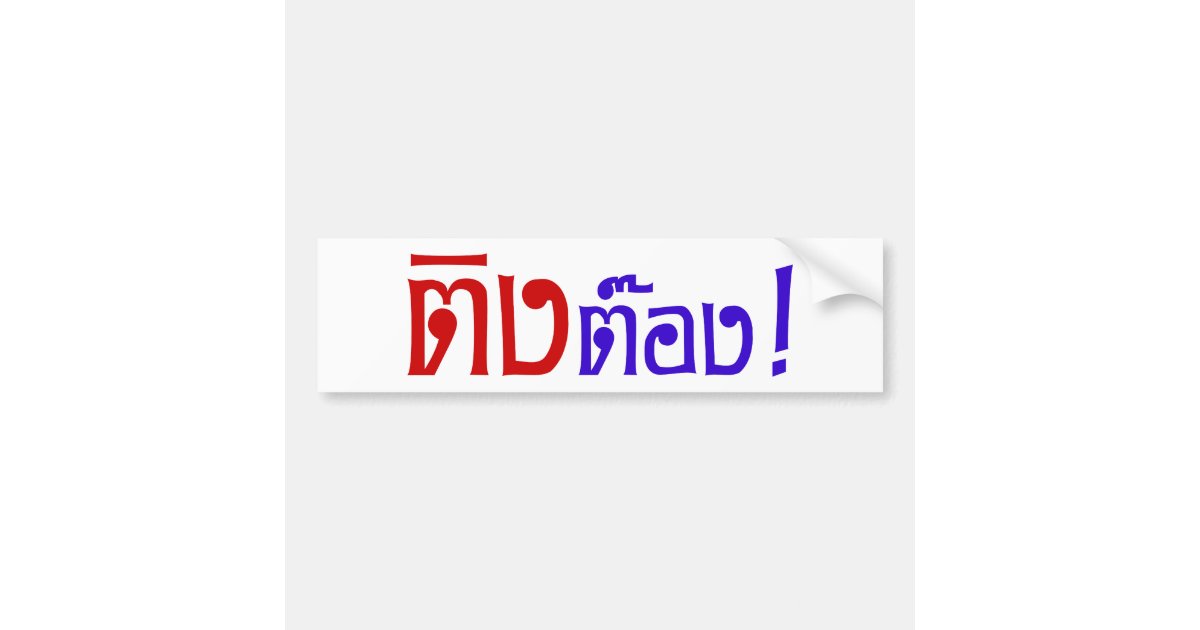 Weirdo! ☆ Ting Tong in Thai Language Script ☆ Bumper Sticker Zazzle