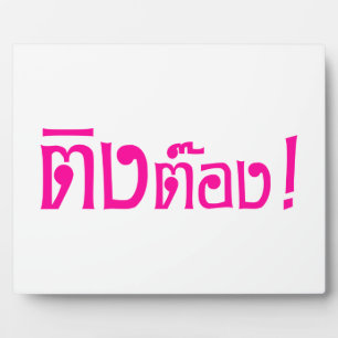Weirdo! ☆ Ting Tong in Thai Language Script ☆ Plaque