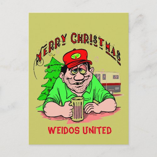 Weirdos United Christmas Holiday Postcard