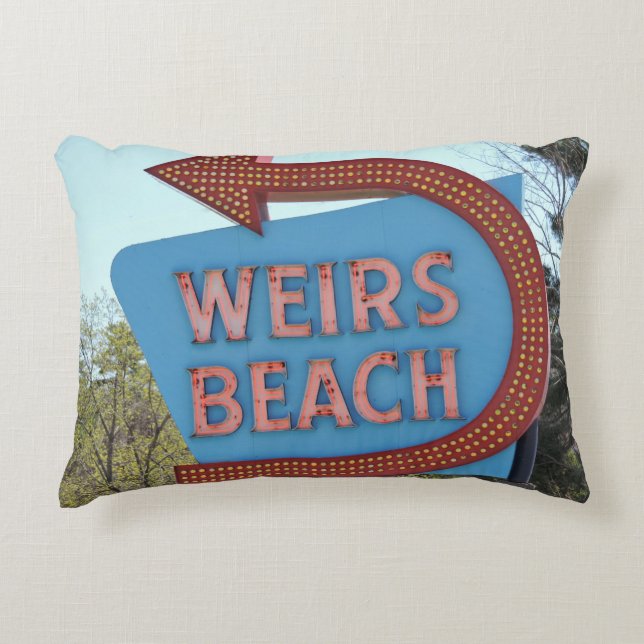 Weirs Beach Lake Winnipesaukee NH Accent Pillow (Front)
