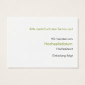 Weisse Orchidee • Save the Date Mini Karten (Back)