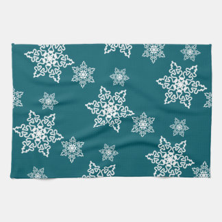 Weiße Schneeflocken  Kitchen Towel