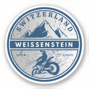Weissenstein jura Alpes swiss–alps motorcycle tour Sticker