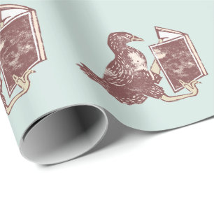 Weka Bird Reading a book Wrapping Paper