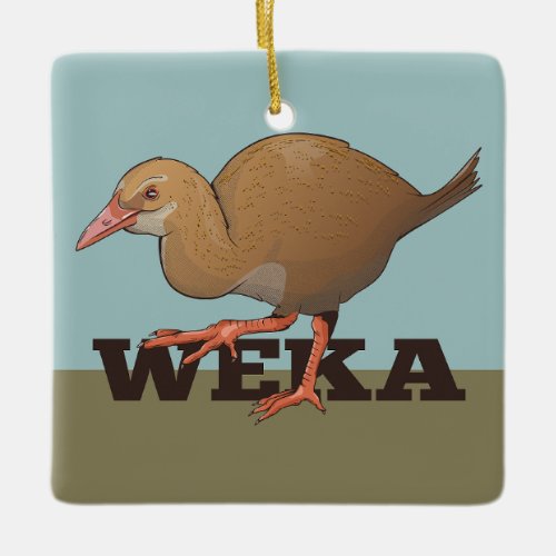 Weka New Zealand Bird Ceramic Ornament