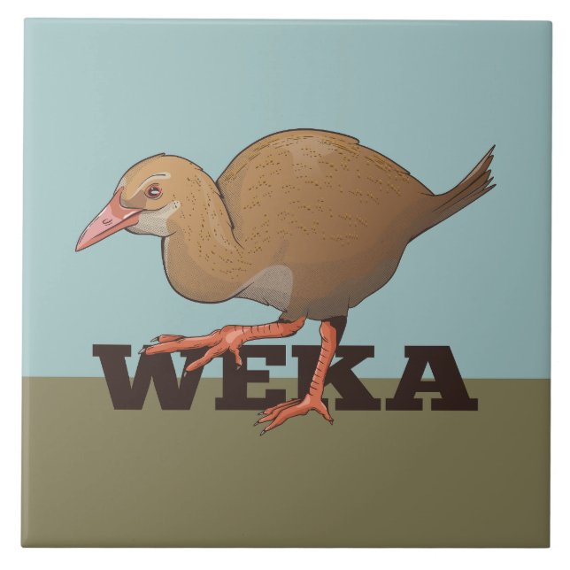 Weka New Zealand Bird Ceramic Tile (Front)