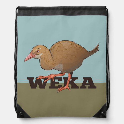 Weka New Zealand Bird Drawstring Bag