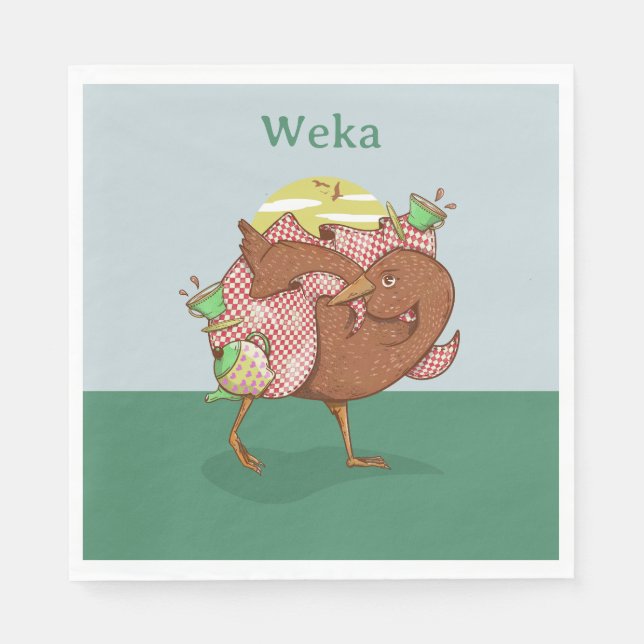 Weka New Zealand Bird Napkins (Front)