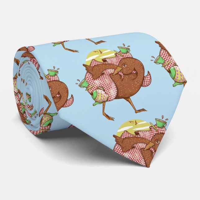 Weka New Zealand Bird Neck Tie (Rolled)