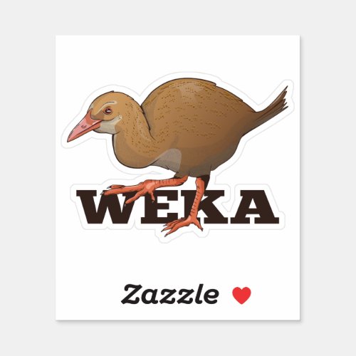 Weka New Zealand Bird Sticker