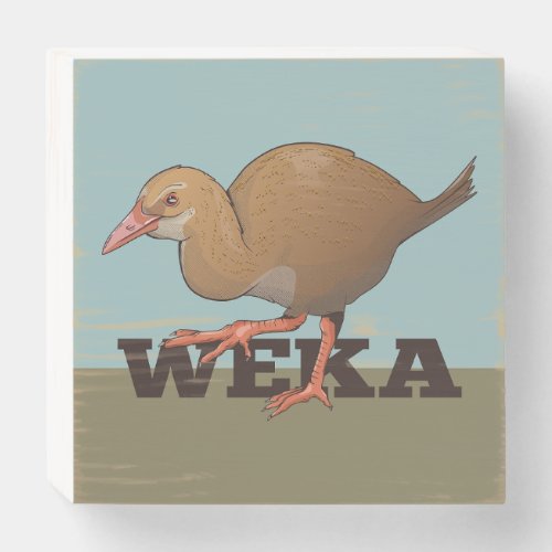 Weka New Zealand Bird Wooden Box Sign