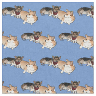 Welch Corgis Fabric