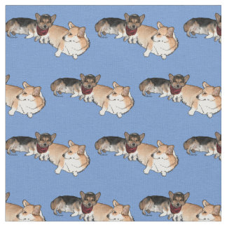 Welch Corgis Fabric