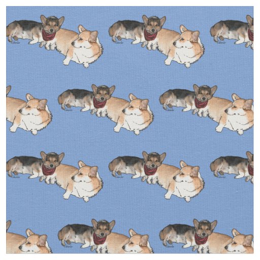 Welch Corgis Fabric