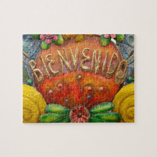 Welcom sign in Spanish Mexico Jigsaw Puzzle