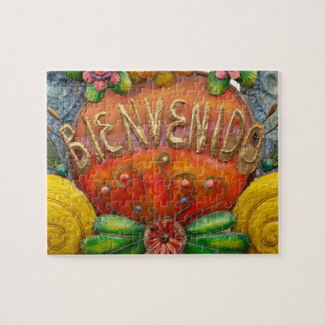 Welcom sign in Spanish, Mexico Jigsaw Puzzle (Horizontal)