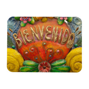 Welcom sign in Spanish, Mexico Magnet
