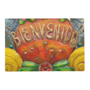 Welcom sign in Spanish, Mexico Placemat