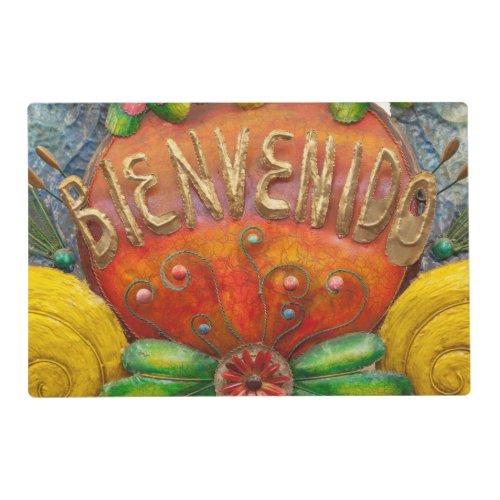 Welcom sign in Spanish Mexico Placemat