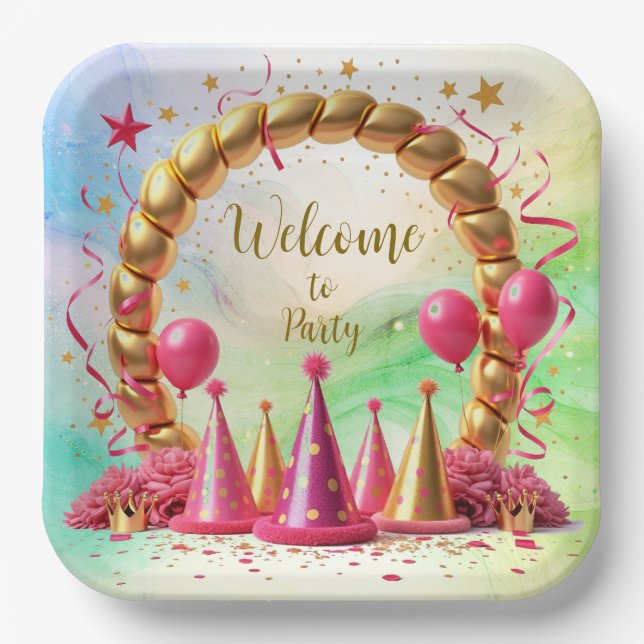 Welcom to Party Paper Plate (Front)